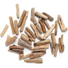 20 Pcs Natural Driftwood Pieces Branch Slices Craft Sticks Beach Decor DIY Craft Supplies
