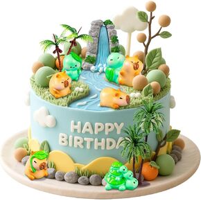 Capybara Cake Toppers Mini Blowfish Party Supplies Capybara Birthday Decorations