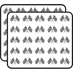 Dual Checkered Flags Shaped (nascar car Racing Win) Sticker for Scrapbooking, Calendars, Arts, Kids DIY Crafts, Album, Bullet Journals
