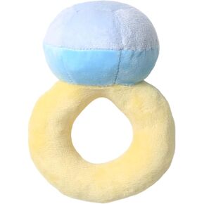 Squeaky Stuffed Engagement Ring Shape Dog Chew Toy Soft Cleaning Massage Supplies Pet Plush Ring Molar Pet Supplies