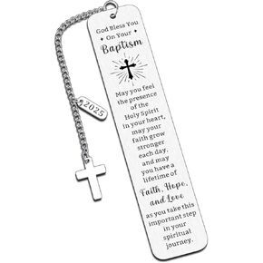 Adult Baptism Gifts for Women Men, Bulk Catholic Baptism Gifts for Teen Girls Boys, Cross Baptism Bookmark, Easter Basket Stuffers,First Communion Gift for Teens,Christening Confirmation Gift for Kids