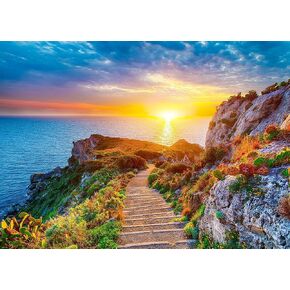 HUADADA Jigsaw Puzzles for Adults 1000 Pieces, Cape Milazzo Interlock Perfectly Letter on Back No Dust, Home Decor Birthday Party Toy for Men Women Elders Seniors (27.5"x19.6"), 1:1 Poster