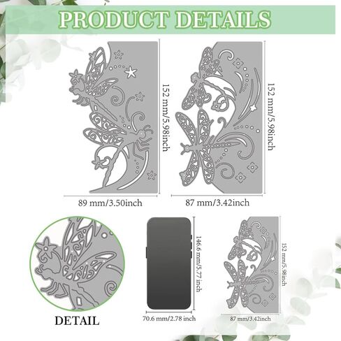 MAYJOYDIY Dragonfly Border Metal Die Cutting Edge Border Embossing Cutting Dies Stencil for Card Making Patterned Dragonfly Die Cut for Scrapbooking Party Photo Album DIY Card Crafts in Saudi Arabia