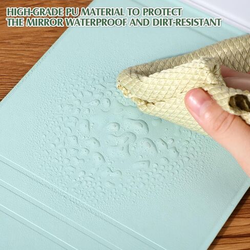 2 PCS سطح المكتب الزجاجية الصغيرة مع حامل قابلين للانعكاس 8 × 6 بوصة ميني جاف محو الجفاف الأبيض مع 2 علامات القابلة لإعادة الاستخدام Notepad لمستلزمات المدرسة المنزلية (الوردي ، الأخضر) in Kuwait