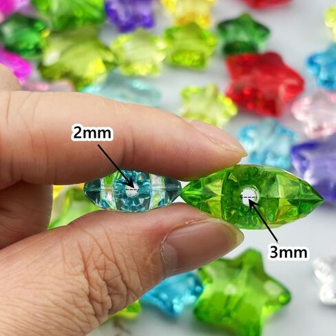 50pcs Acrylic Crystal Star Beads 20mm Star Shape Faceted Beads for Jewelry Making Bracelet Necklace Key Chains DIY Crafts(Transparent) in Kuwait