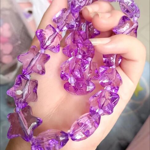 50pcs Acrylic Crystal Star Beads 20mm Star Shape Faceted Beads for Jewelry Making Bracelet Necklace Key Chains DIY Crafts(Transparent) in Kuwait
