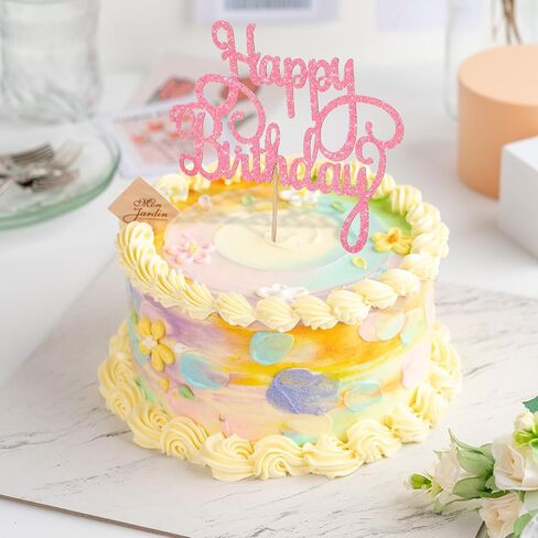 كعكة عيد ميلاد سعيد أغطية أعلى بريق وردي ، ورقة عيد ميلاد سعيد اختيار القبعات العليا ، علامة عيد ميلاد سعيد لكعكة أعلى in Saudi Arabia