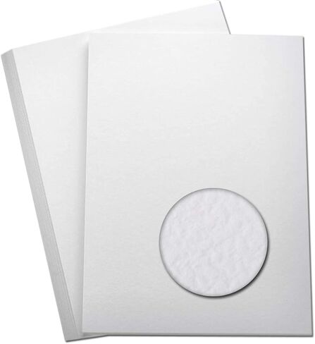arkCRAFT 50 x Hammered 270gsm Excellent for Cards, Scrapbook,Wedding Stationery (White), A4 (297 x 210mm) in Kuwait