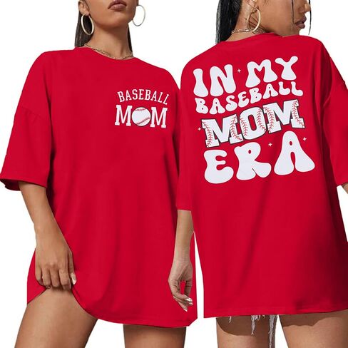 Baseball Mom Shirt Baseball Oversized Tshirt Women Baseball Game Day Season Vacation Short Sleeves Tops in Kuwait