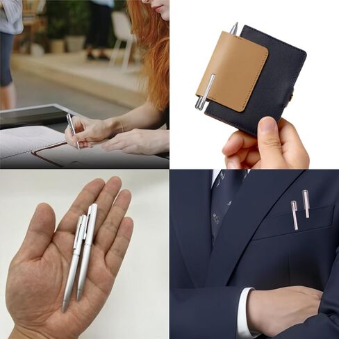 100 Pcs Small Ballpoint Pens, 4 Inch Mini Pens Bulk, for Pocket Notebooks and Notepads, Black Ink (Silver) in Kuwait