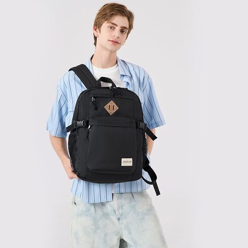 abshoo 29L Backpack for School College Bookbag Middle High School Backpacks Casual Daypack Travel Backpack (Red) in Kuwait