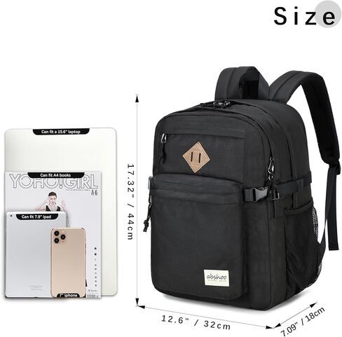 abshoo 29L Backpack for School College Bookbag Middle High School Backpacks Casual Daypack Travel Backpack (Red) in Kuwait