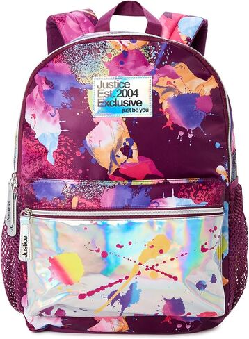 Laptop Backpack Daypack Choose Rainbow Splatter Metallic 17 Inch, Pockets for Supplies (Splatter, One Size) in Saudi Arabia