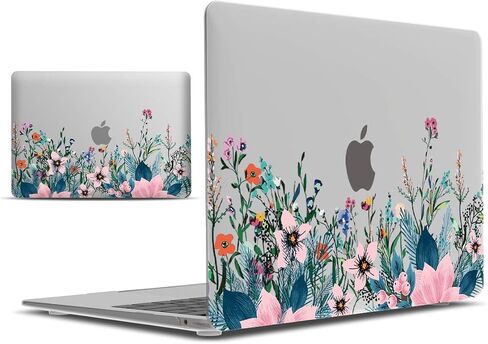 Ibenzer متوافق مع MacBook Air 13 Inch Case 2022 2021 2020 M1 A2337 A2179 A1932 ، علبة قذيفة صلبة بلاستيكية لشاشة Mac Air 13 مع معرف اللمس (2018-2022) ، Orris ، MMA-T13AFL in Kuwait