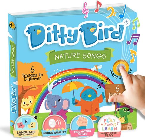 Ditty Bird Musical Books for Toddlers | Fun Children's Nursery Rhyme Book | The Johny Johny, Yes Papa Book with Sound | Interactive Toddler Books For 1 Year Old to 3 Year Olds | Sturdy Baby Sound Book in Saudi Arabia