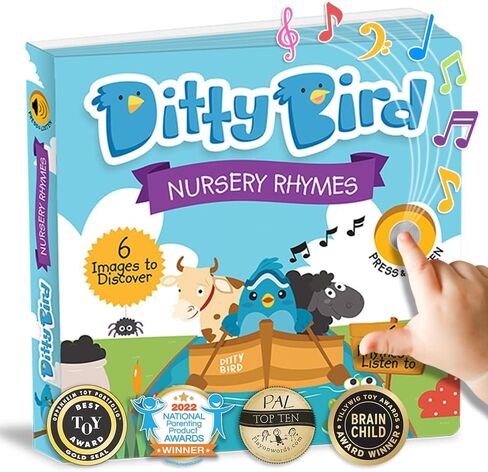 Ditty Bird Musical Books for Toddlers | Fun Children's Nursery Rhyme Book | The Johny Johny, Yes Papa Book with Sound | Interactive Toddler Books For 1 Year Old to 3 Year Olds | Sturdy Baby Sound Book in Saudi Arabia