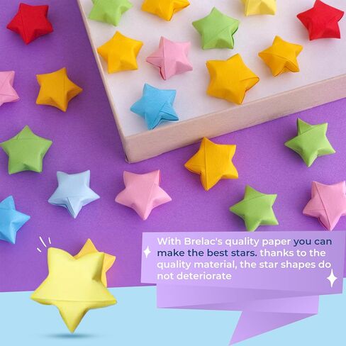 1350 Sheets Colorful Lucky Stars - Origami Paper Strips for Christmas & More in Saudi Arabia