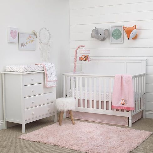 NoJo Terrazzo Peach, Grey & Ivory Fitted Super Soft Crib Sheet, Charcoal, Grey, Ivory, Peach in Saudi Arabia
