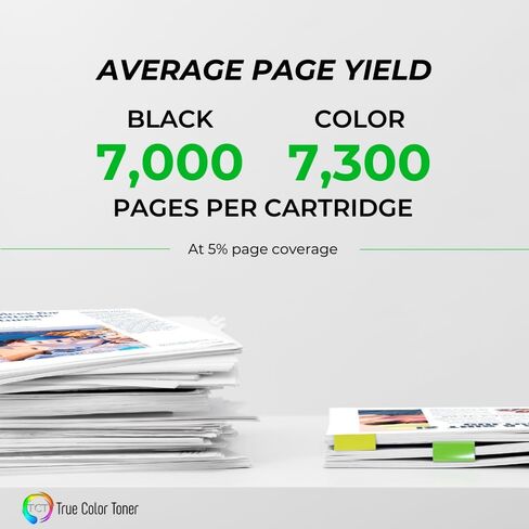 TCT 307A Toner Cartridge 5 Pack - Compatible Replacement for HP 307A CE740A CE741A CE742A CE743A Works with HP Color Laserjet Professional CP5225 Printers (Black Cyan Magenta Yellow) in Kuwait