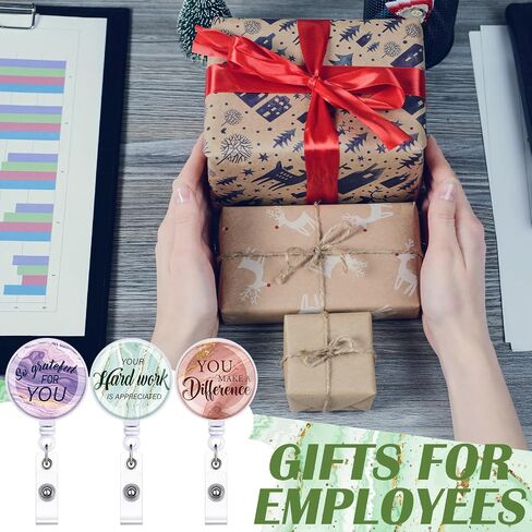 Geyoga 20 PCS تقدير الموظف الهدية بادج شارة قابلة للسحب بالأسعار التحفيزية ، بكرة شارة مع مقطع التمساح لممرضات المعلمين ، 10 أنماط (لون الحلوى ، صلبة) in Kuwait