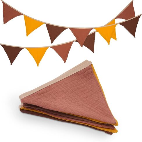 GCQQ Pennant Banner Flags, 6.2Ft Pink Nursery Garland, 6Pcs Boho Nursery Banner Decoration, Double-side Baby Nursery Garland Decor for Girl Toddler Room, Nursery Wall, Bed, Baby Shower, Birthday Party in Saudi Arabia