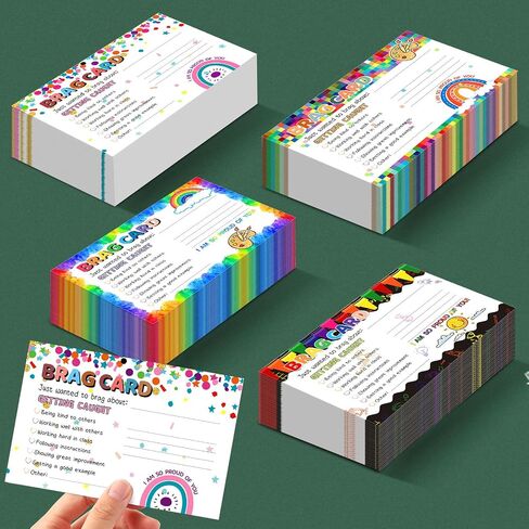 Eersida 200 PCS بطاقات التباهي ملاحظات بريد المعلم إلى الآباء مرة أخرى إلى الفصل الدراسي المدرسي جيد السلوك بطاقات تحفيزية لإرسال إلى المنزل لمستلزمات رياض الأطفال في المدرسة الابتدائية في المدرسة الابتدائية in Saudi Arabia