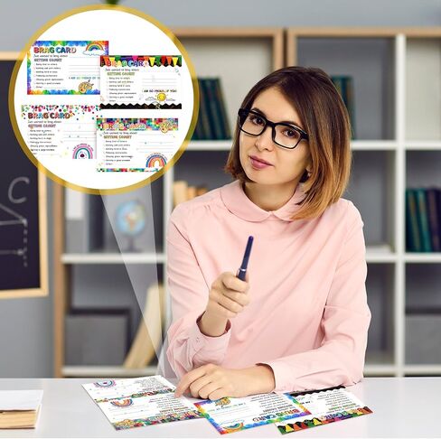 Eersida 200 PCS بطاقات التباهي ملاحظات بريد المعلم إلى الآباء مرة أخرى إلى الفصل الدراسي المدرسي جيد السلوك بطاقات تحفيزية لإرسال إلى المنزل لمستلزمات رياض الأطفال في المدرسة الابتدائية في المدرسة الابتدائية in Saudi Arabia