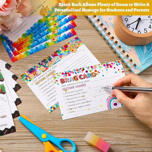 Eersida 200 PCS بطاقات التباهي ملاحظات بريد المعلم إلى الآباء مرة أخرى إلى الفصل الدراسي المدرسي جيد السلوك بطاقات تحفيزية لإرسال إلى المنزل لمستلزمات رياض الأطفال في المدرسة الابتدائية في المدرسة الابتدائية in Saudi Arabia