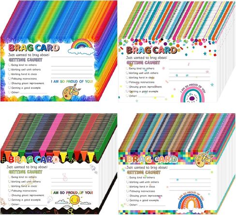 Eersida 200 PCS بطاقات التباهي ملاحظات بريد المعلم إلى الآباء مرة أخرى إلى الفصل الدراسي المدرسي جيد السلوك بطاقات تحفيزية لإرسال إلى المنزل لمستلزمات رياض الأطفال في المدرسة الابتدائية في المدرسة الابتدائية in Saudi Arabia