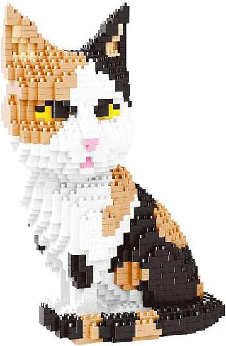 Mini Cat Building Blocks Pet Building Toy Bricks Micro Mini Blocks 3D Puzzle Building Blocks Set Toys Gifts for Kids or Adult (Cat Colorfull 1300PCS) in Saudi Arabia