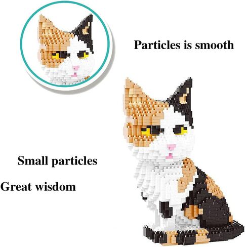 Mini Cat Building Blocks Pet Building Toy Bricks Micro Mini Blocks 3D Puzzle Building Blocks Set Toys Gifts for Kids or Adult (Cat Colorfull 1300PCS) in Saudi Arabia
