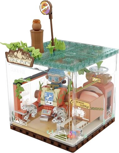 Pop Mart the Monsters Forest Secret Base Series Labs-Click-Fix Lab ، مجموعة ألعاب Babubu ، لعبة بناء تفاعلية للأطفال ، الأولاد ، والبنات in Kuwait