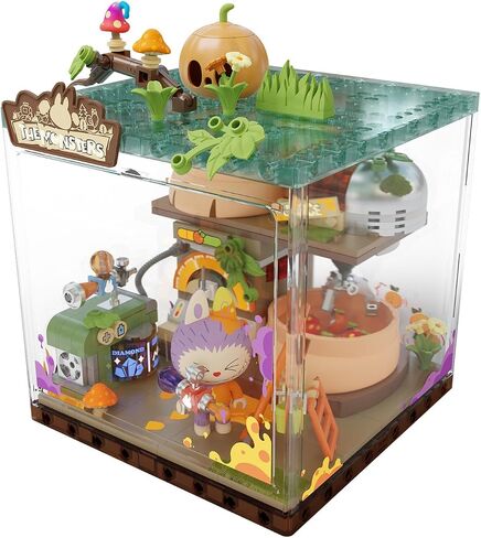 Pop Mart the Monsters Forest Secret Base Series Labs-Click-Fix Lab ، مجموعة ألعاب Babubu ، لعبة بناء تفاعلية للأطفال ، الأولاد ، والبنات in Saudi Arabia