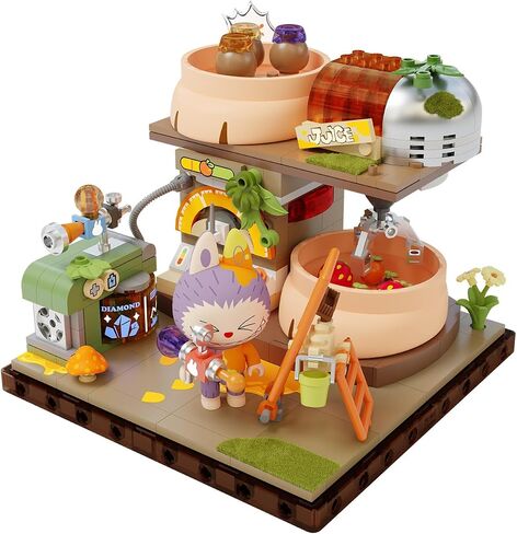 Pop Mart the Monsters Forest Secret Base Series Labs-Click-Fix Lab ، مجموعة ألعاب Babubu ، لعبة بناء تفاعلية للأطفال ، الأولاد ، والبنات in Saudi Arabia