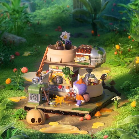 Pop Mart the Monsters Forest Secret Base Series Labs-Click-Fix Lab ، مجموعة ألعاب Babubu ، لعبة بناء تفاعلية للأطفال ، الأولاد ، والبنات in Saudi Arabia