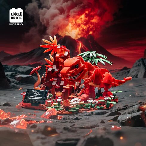 Dinosaur World Building Block Set,T.Rex Dinosaur Park Sets for Boys and Girls 8-12,T.rex and Volcano Scene Building Sets,Home or Office Décor Sets for Boys 8-14(559pcs) in Saudi Arabia