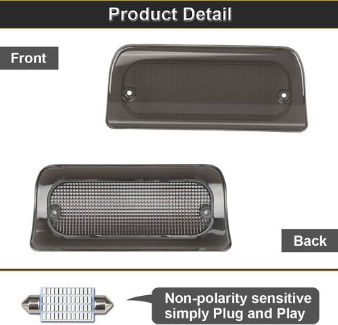 Urite2GO 3rd ضوء الفرامل الثالث عدسة الدخان كابينة ممتدة فقط متوافقة مع 1994-2003 Chevy S10 GMC Sonoma High Mount Stop Lamp Assembly in Saudi Arabia