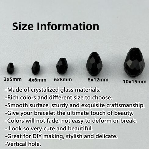 100pcs 8x12mm ekrdrop clastal closp heads لصنع المجوهرات ، حفر الفواصل الزجاجية العمودية ذات الوجه العمودي (الأخضر الداكن) in Kuwait