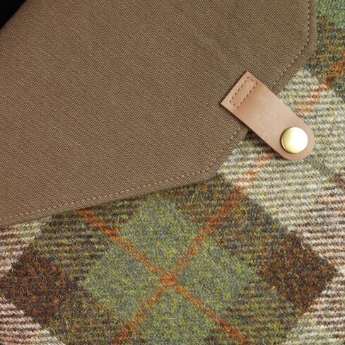 Harris Tweed Laptop Sleeve Bag Compatible with MacBook Air/Pro 12-13 inch Notebook,Briefcase Men's Business A4 Liner Bag (Green Brown) in Kuwait