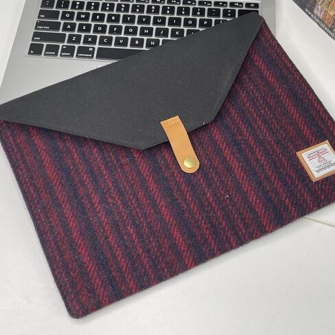 Harris Tweed Laptop Sleeve Bag Compatible with MacBook Air/Pro 12-13 inch Notebook,Briefcase Men's Business A4 Liner Bag (Green Brown) in Kuwait