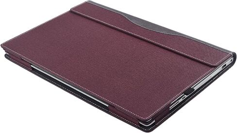 غطاء حالة الكمبيوتر المحمول لـ 13.3 بوصة Dell Latitude 5340 5330 5320 و Dell Latitude 3320 3330 كمبيوتر محمول كمبيوتر ، ملحق PU Leather Protectore القابل للفصل (Burgundy) in Kuwait
