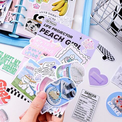 200 ٪ ملصقات جمالية لكتاب القصاصات Bullet Journal Art Diary Phone Phone Gifts Planner ، Scrapbook Sticker للأطفال المراهقين البالغين in Kuwait