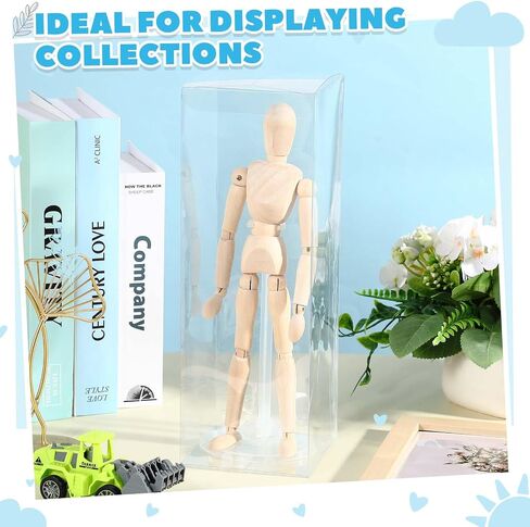 40 Pcs Doll Display Stands with Gift Boxes Action Figure Stands for 9 to 12 Inch Dolls Adjustable Waist Clip Holder for Home Shop Birthday Party Favor (Transparent) in Kuwait