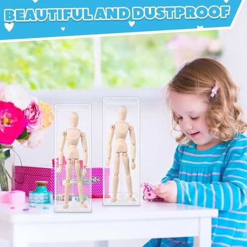 40 Pcs Doll Display Stands with Gift Boxes Action Figure Stands for 9 to 12 Inch Dolls Adjustable Waist Clip Holder for Home Shop Birthday Party Favor (Transparent) in Kuwait