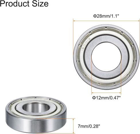 uxcell 4 Pcs 16002-2Z Deep Groove Ball Bearing, 15mm x 32mm x 8mm High Carbon Chrome Steel Z0 Double Rubber Sealed Bearing (ABEC1) in Saudi Arabia