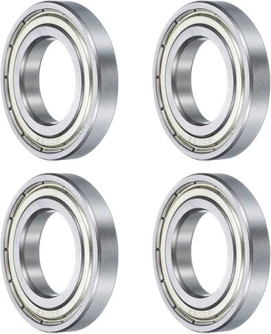 uxcell 4 Pcs 16002-2Z Deep Groove Ball Bearing, 15mm x 32mm x 8mm High Carbon Chrome Steel Z0 Double Rubber Sealed Bearing (ABEC1) in Saudi Arabia
