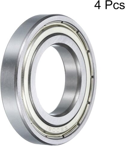 uxcell 4 Pcs 16002-2Z Deep Groove Ball Bearing, 15mm x 32mm x 8mm High Carbon Chrome Steel Z0 Double Rubber Sealed Bearing (ABEC1) in Saudi Arabia