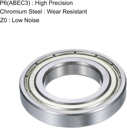 uxcell 4 Pcs 16002-2Z Deep Groove Ball Bearing, 15mm x 32mm x 8mm High Carbon Chrome Steel Z0 Double Rubber Sealed Bearing (ABEC1) in Saudi Arabia