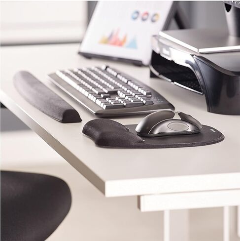 Fellowes 9178201 Memory Foam Keyboard Wrist Rest, 19 5/16 x 2 5/16, Black in Saudi Arabia