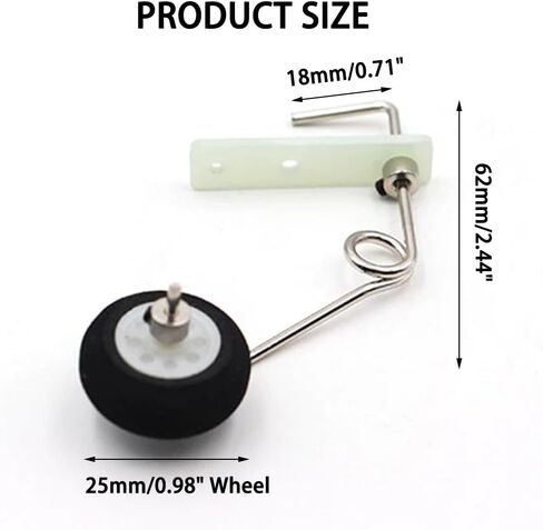 RC Airplane Tail Wheel Bracket Assembly for RC Plane Helicopter DIY Model Aircraft Landing Gear Replacement Parts (40-52 Level) in Kuwait
